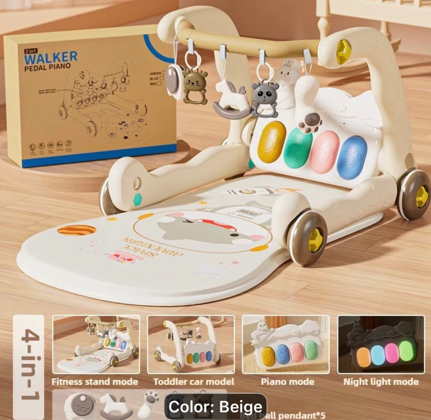 4-in-1 Toddler Walker & Seat