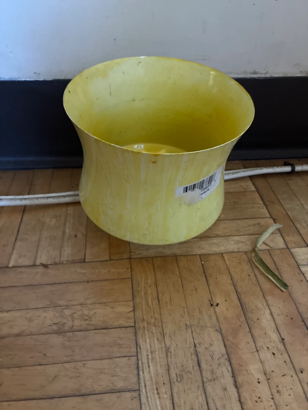Yellow Plastic Plant Pot