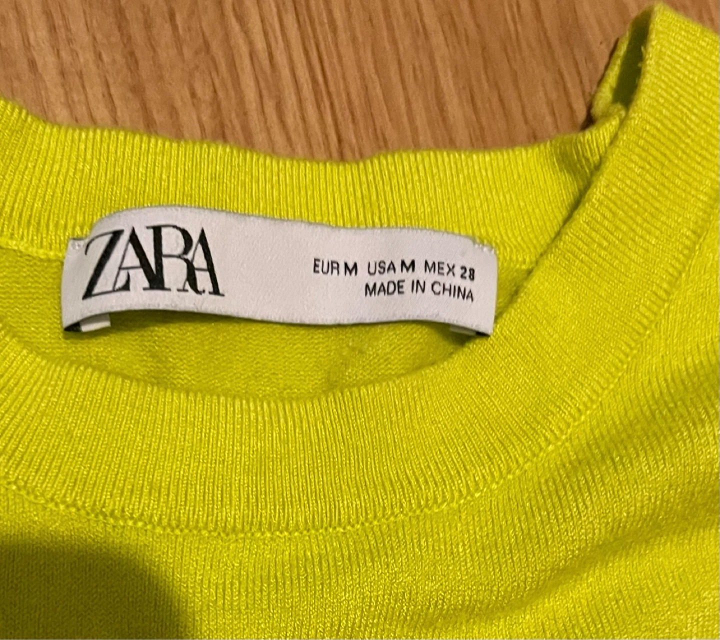 Zara Sleeveless Top - Neon Yellow - Size M - photo 4