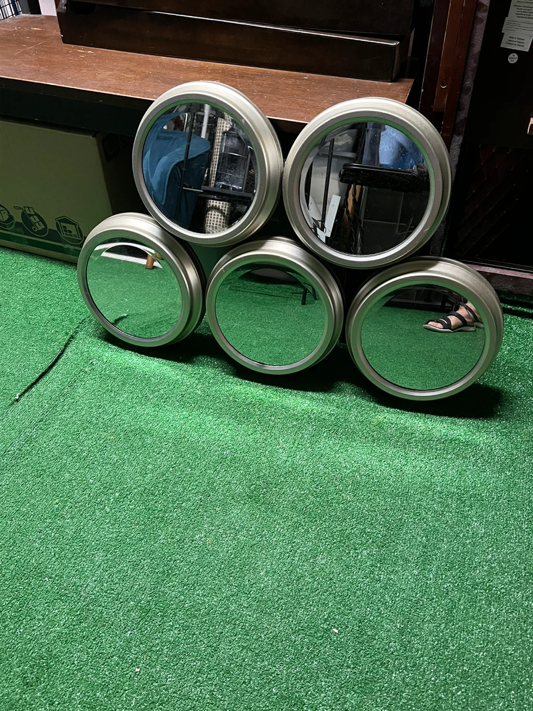 Set of 5 Round Decorative Mirrors