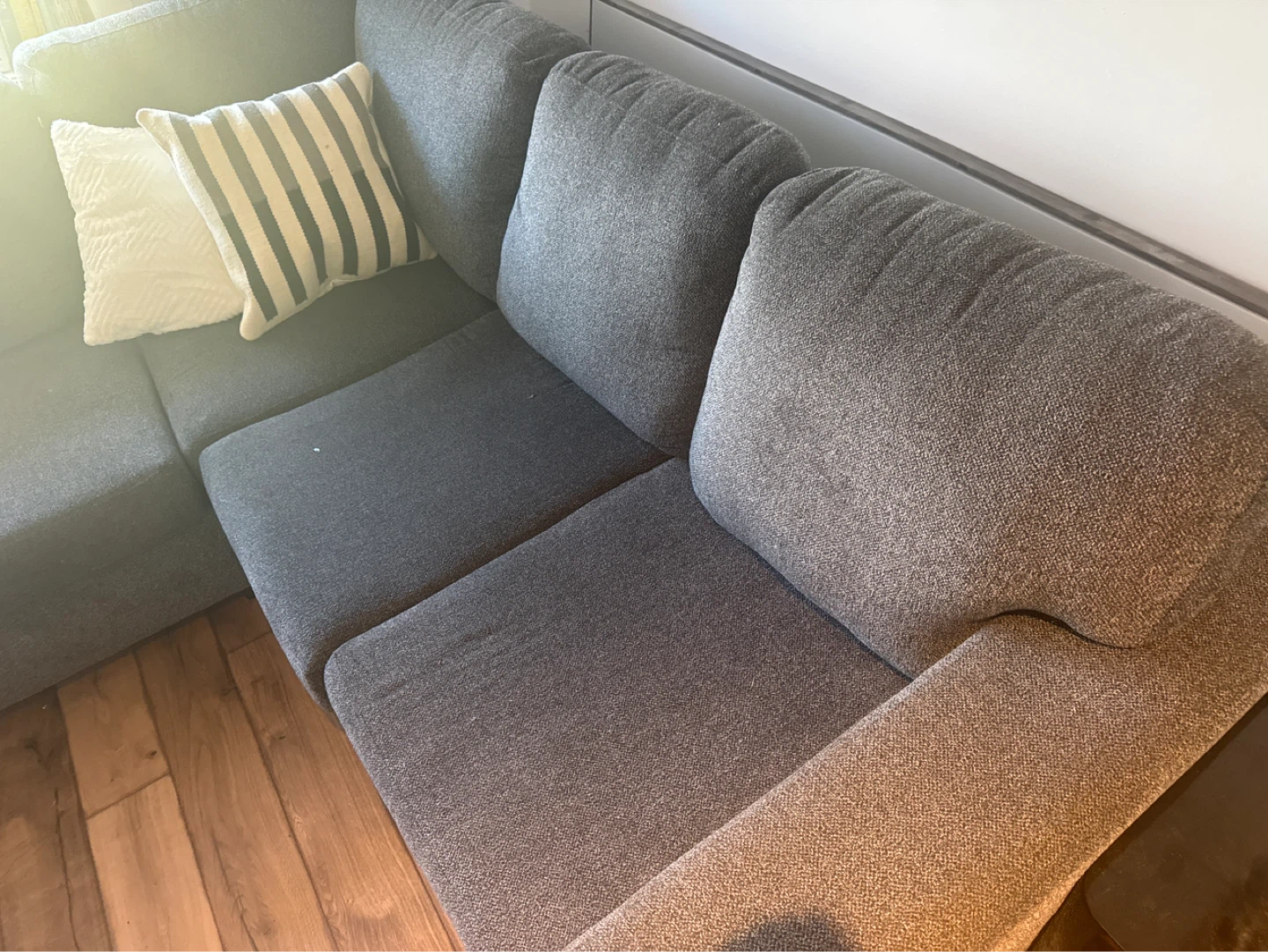 Custom Grey Sectional Sofa - photo 2