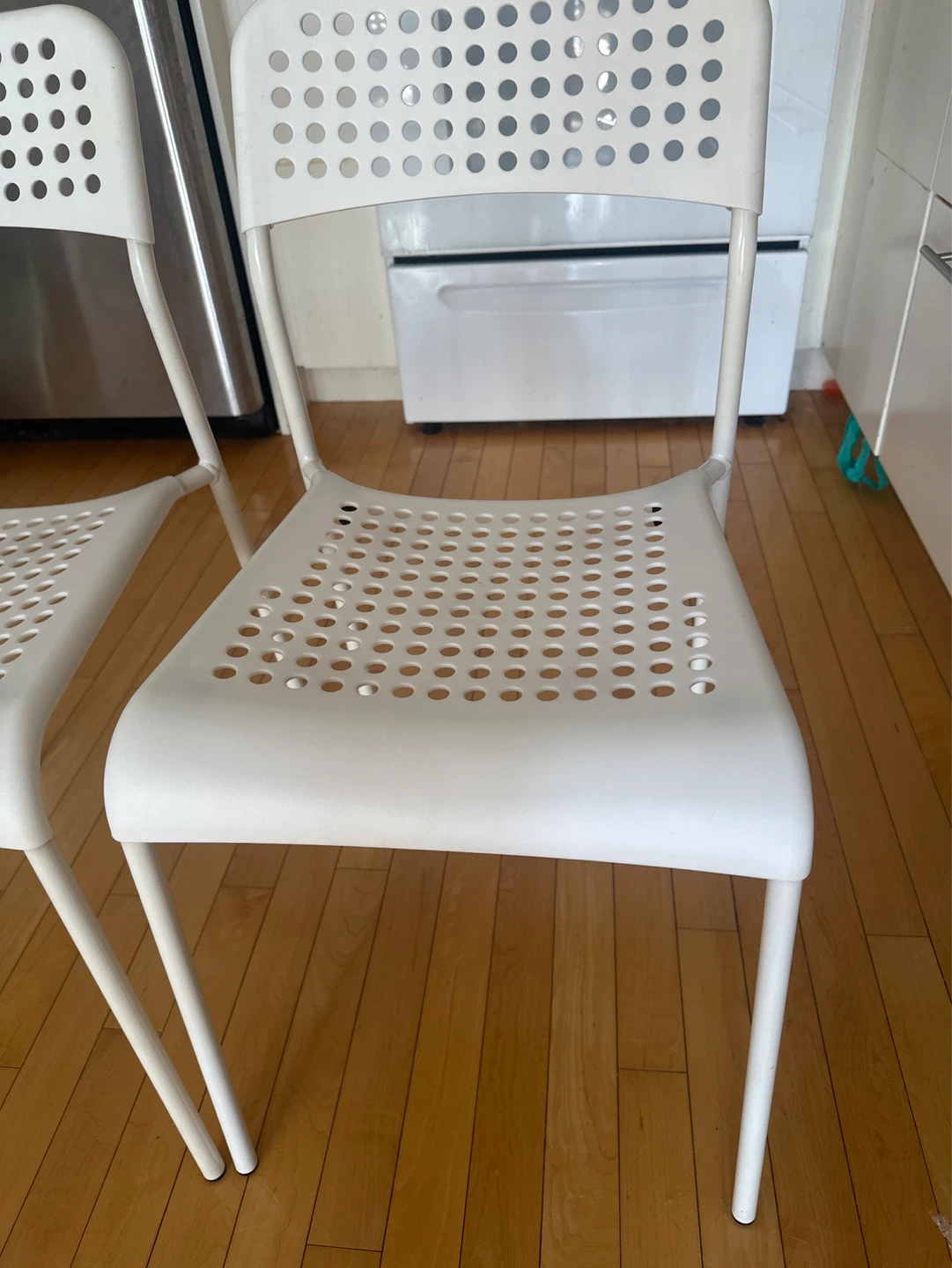 White IKEA Dining Chairs (Set of 2) - photo 3
