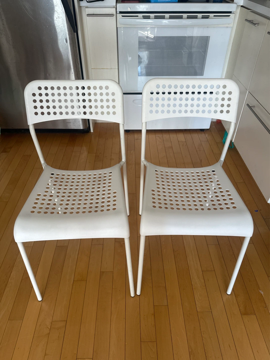 White IKEA Dining Chairs (Set of 2)