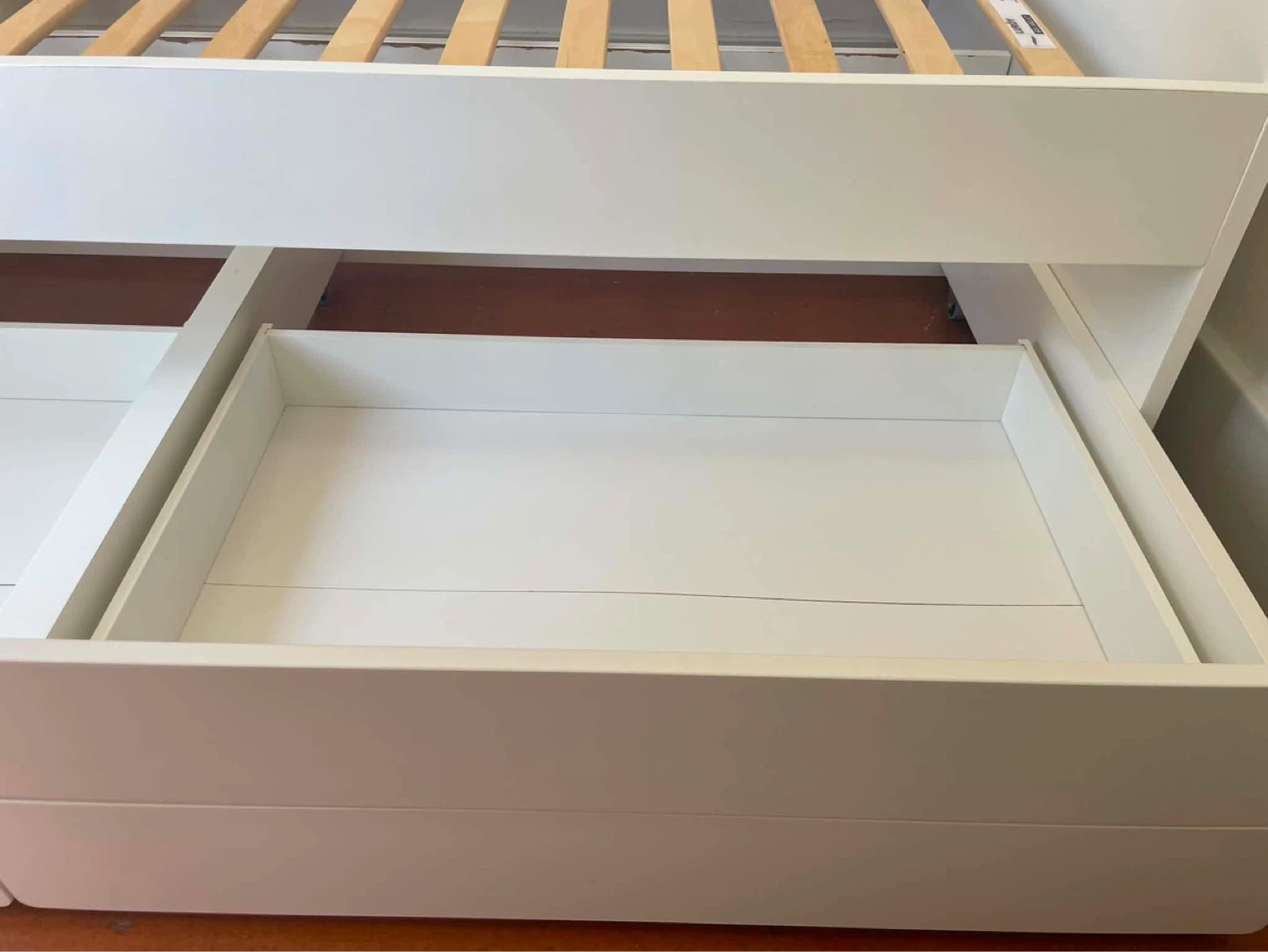 IKEA SLÄKT Bed frame with pull-out bed and storage, white, Twin - photo 4
