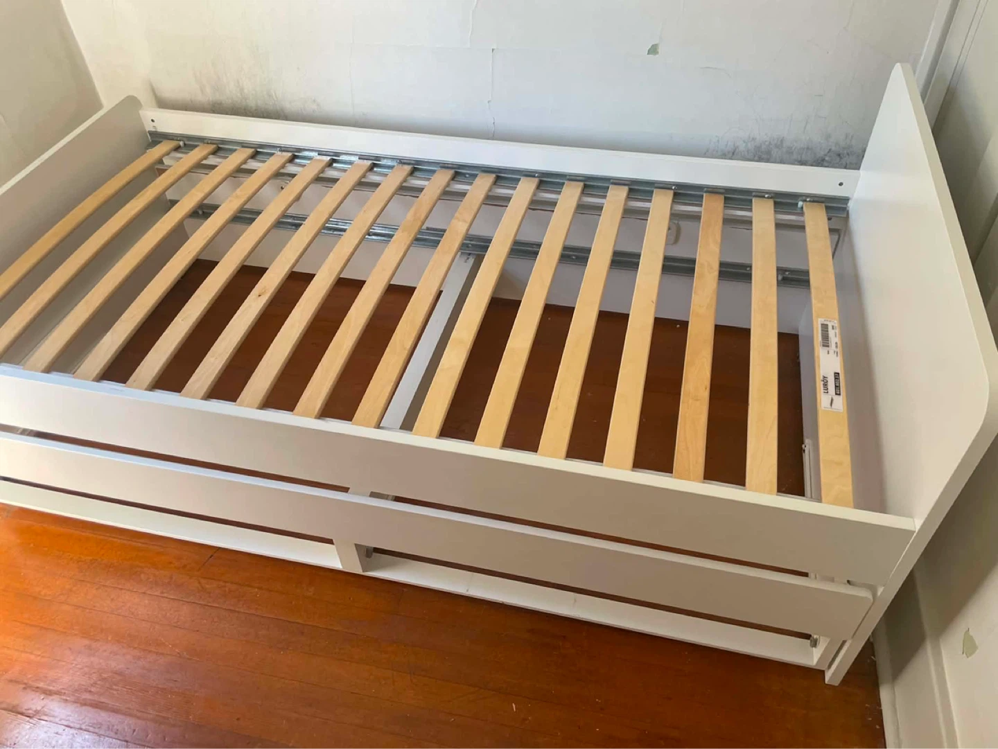 IKEA SLÄKT Bed frame with pull-out bed and storage, white, Twin - photo 3