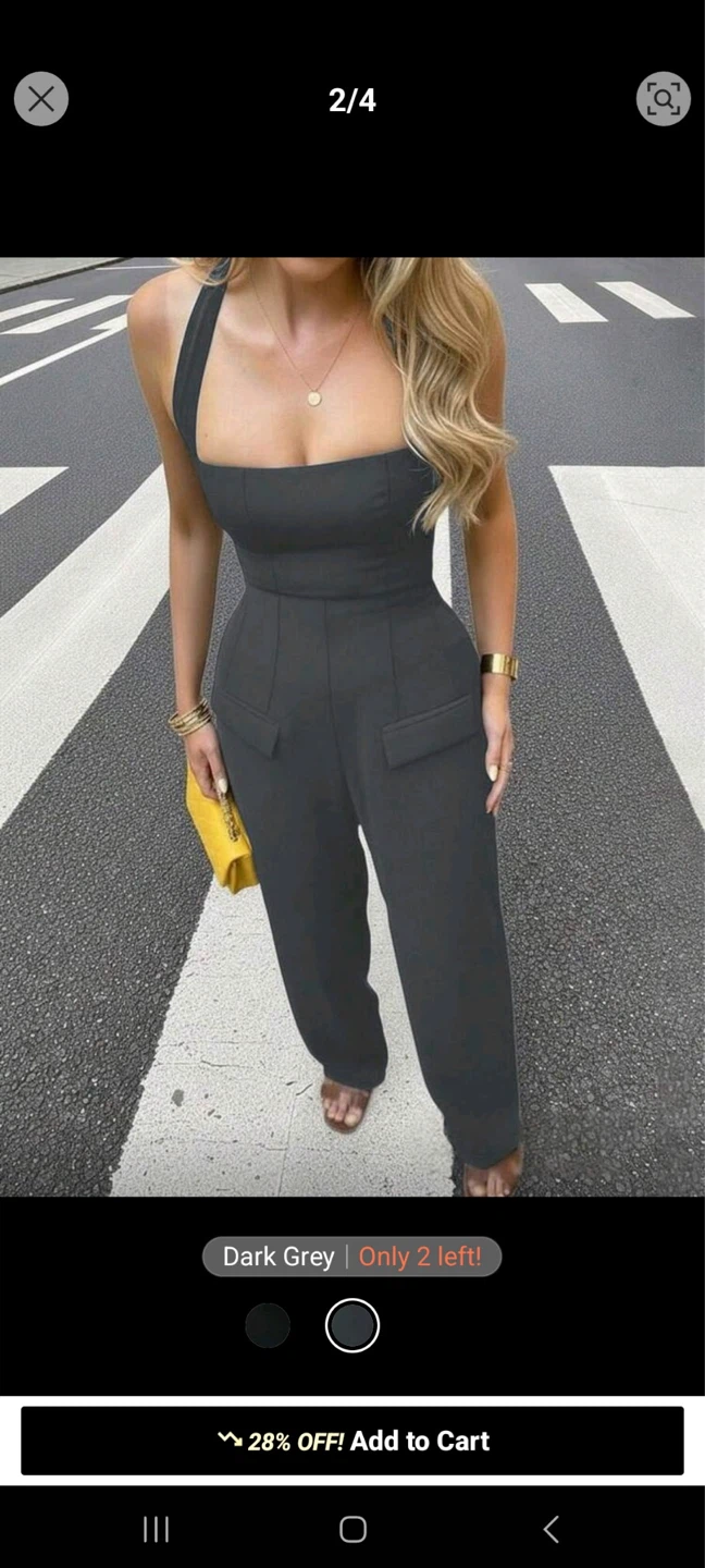 Dark Grey Halter Neck Wide Leg Jumpsuit NEW - photo 2