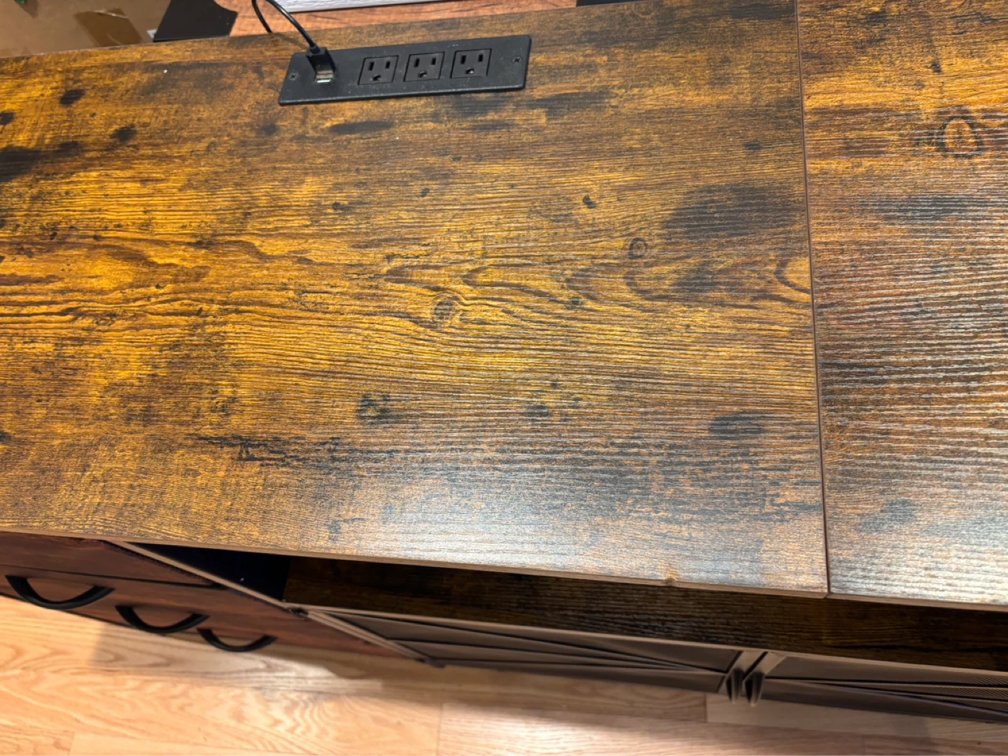 TV Stand with 8 Fabric Drawers with Built-in Power - photo 4