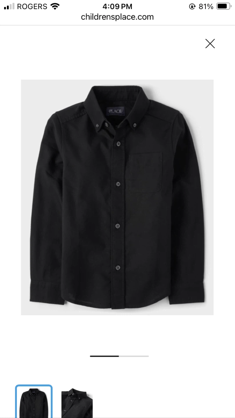 Black cotton collared Shirt - Size XXL (16) - photo 4