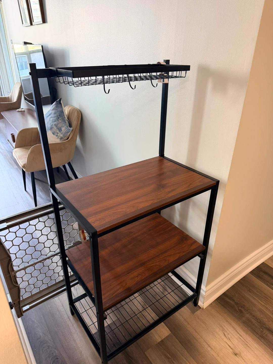 Kitchen Baker's Rack with Storage Shelves