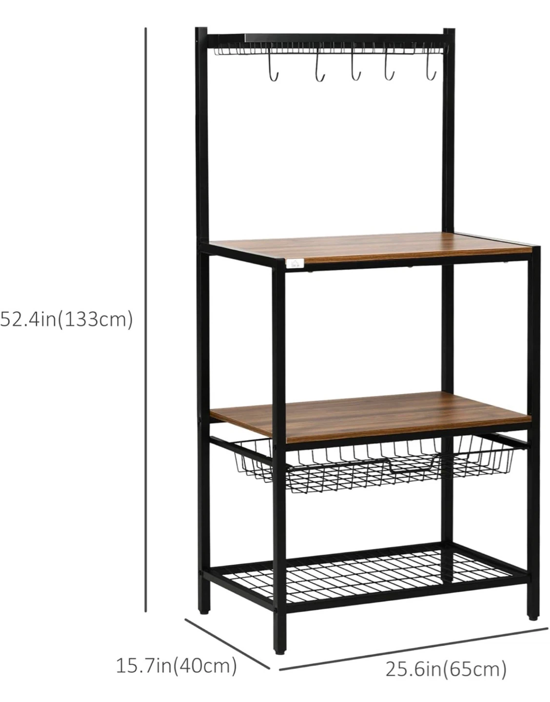 Kitchen Baker's Rack with Storage Shelves - photo 2