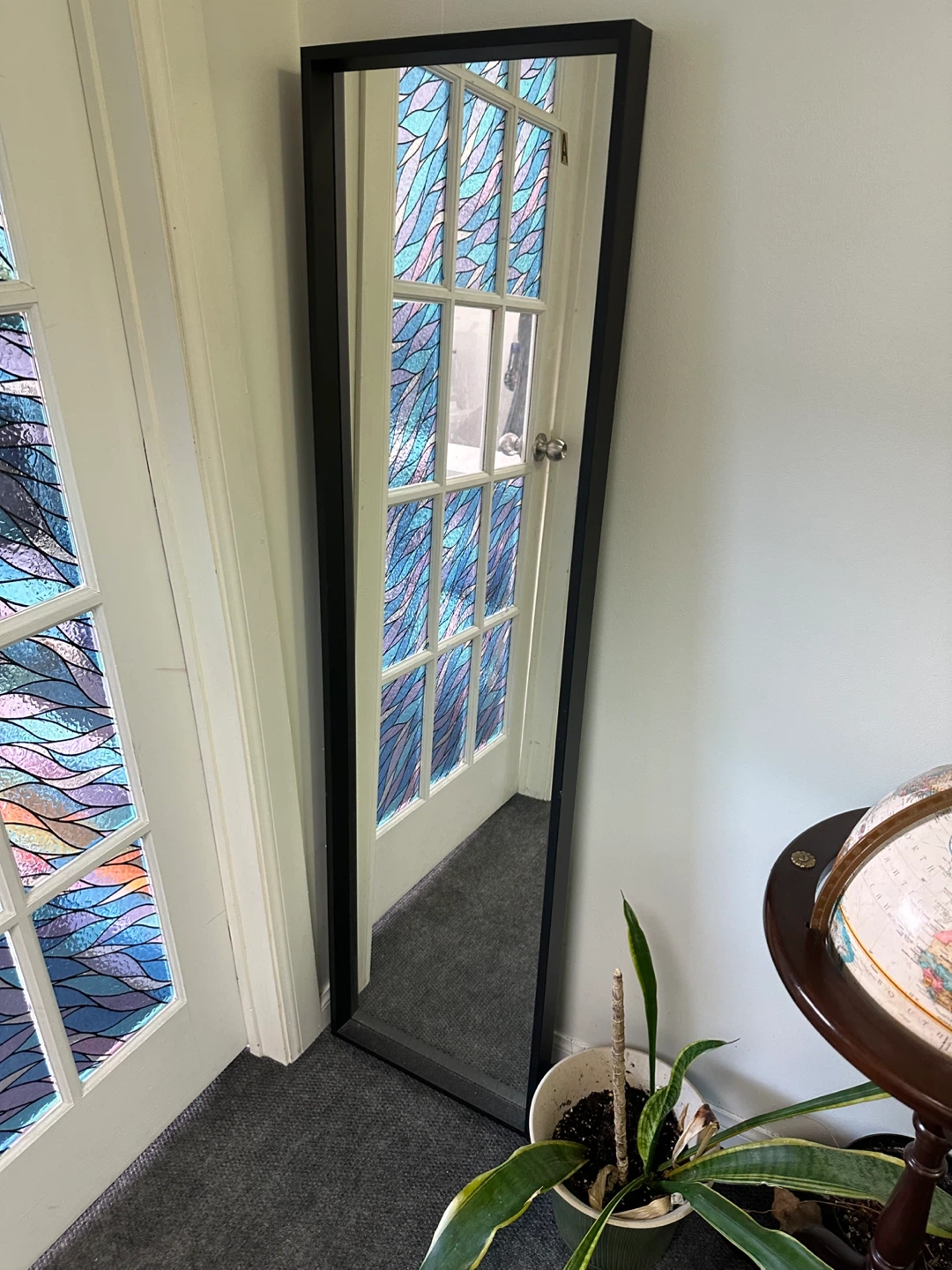 Full Length Mirror with Black Frame