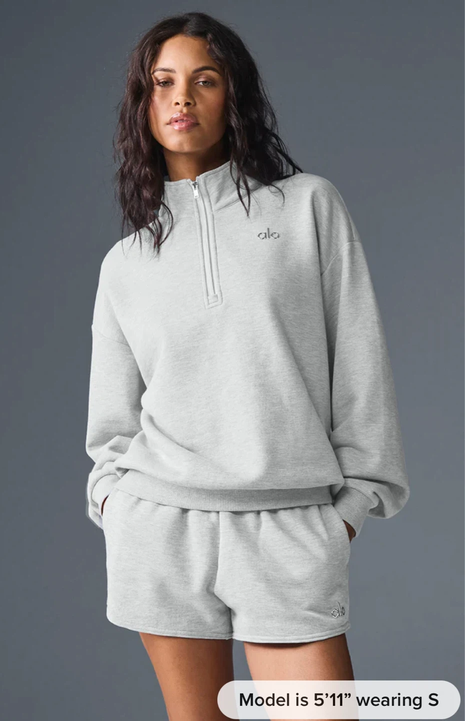 Alo Grey Quarterzip