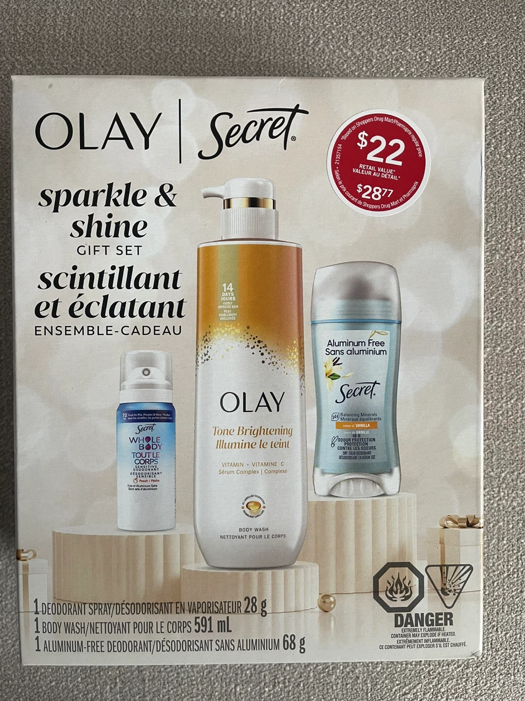 Olay & Secret Sparkle & Shine Gift Set