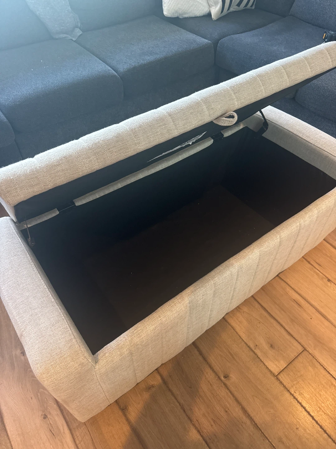 Storage Bench Ottoman - Beige - photo 2