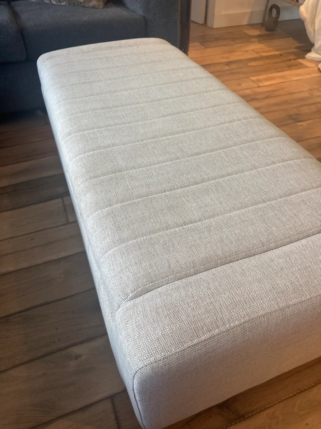 Storage Bench Ottoman - Beige