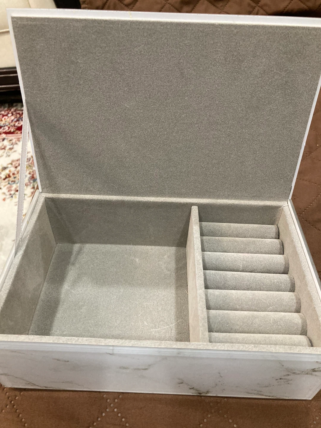 Jewelry Box with Ring Slots