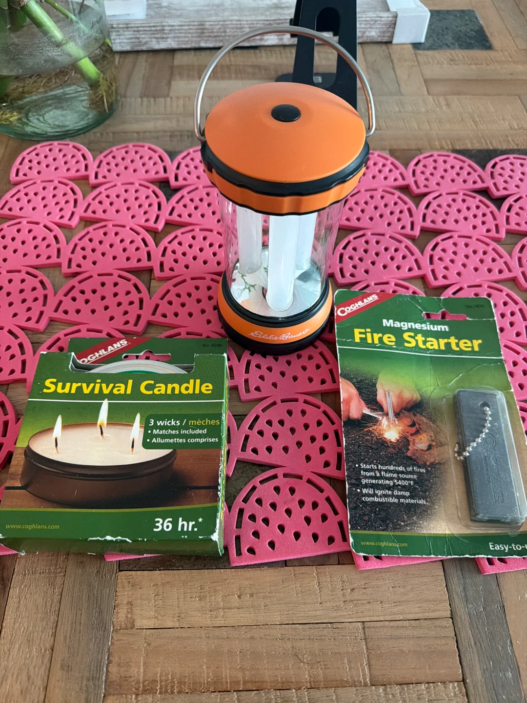 Survival Candle & Fire Starter Set, camp light