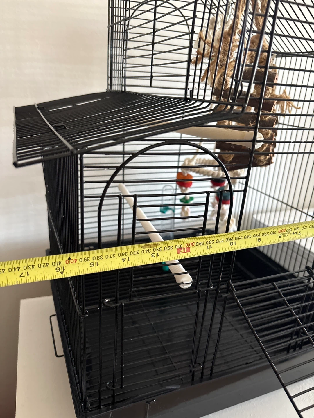 Black Bird Cage with Perches and Water Bottle - photo 4