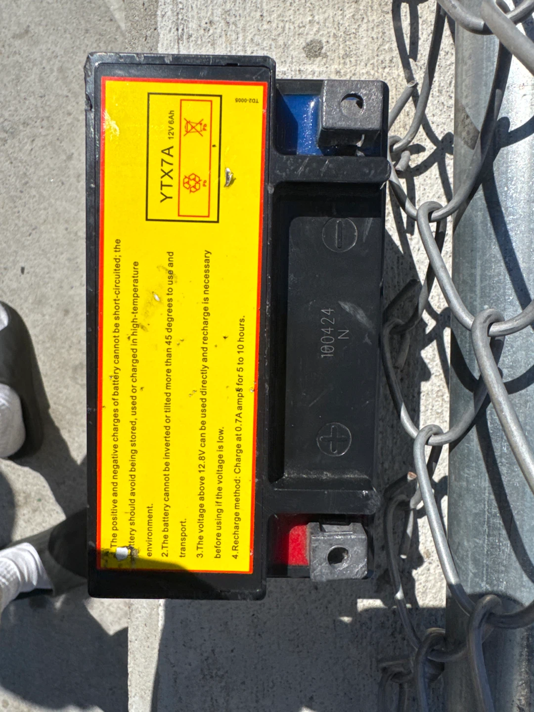 Guyue YTX7A 12V 6Ah Motorcycle Battery - photo 3
