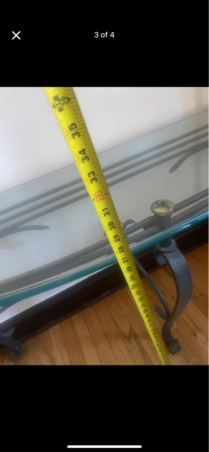 Half Moon heavy glass table - photo 4