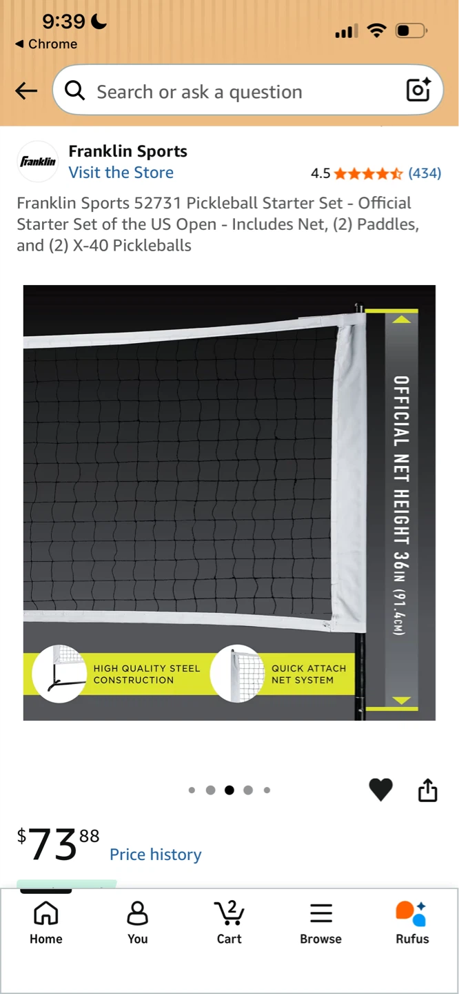 Franklin Sports Pickleball Court Set - photo 2