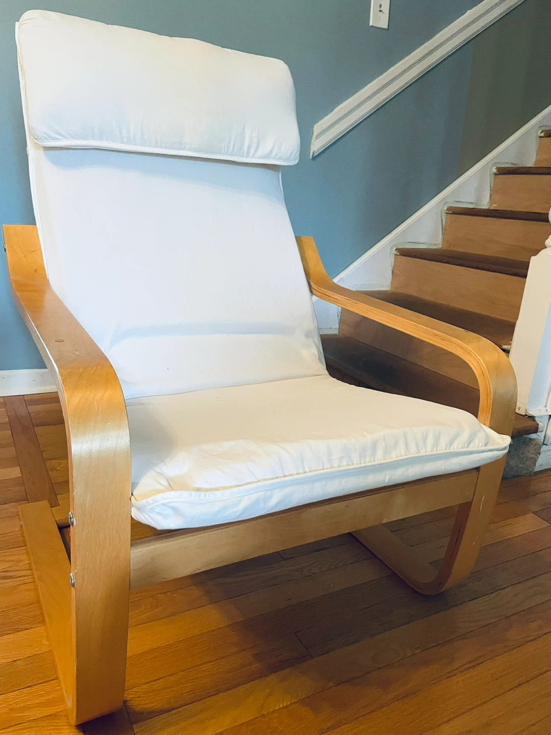 White Glider Chair with Ottoman - photo 2