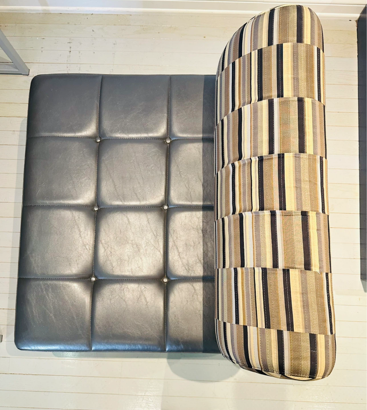 Accent Bench with Striped Bolster Cushion - photo 4