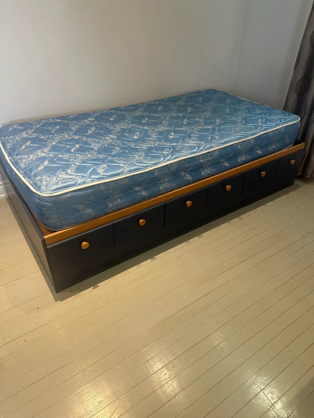 Twin Bed Frame with Storage Drawers - photo 2