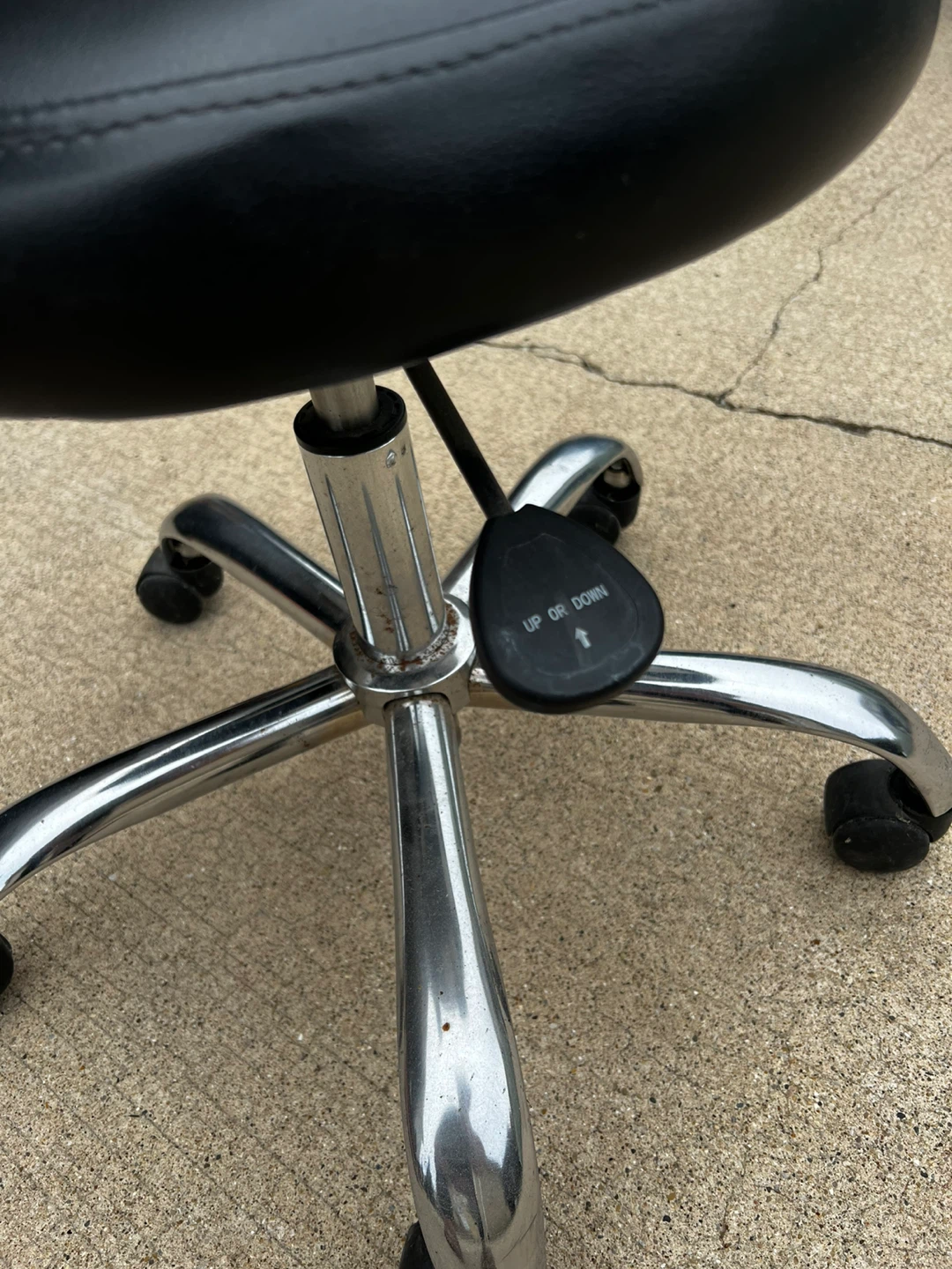Black Office Drafting Stool - photo 3