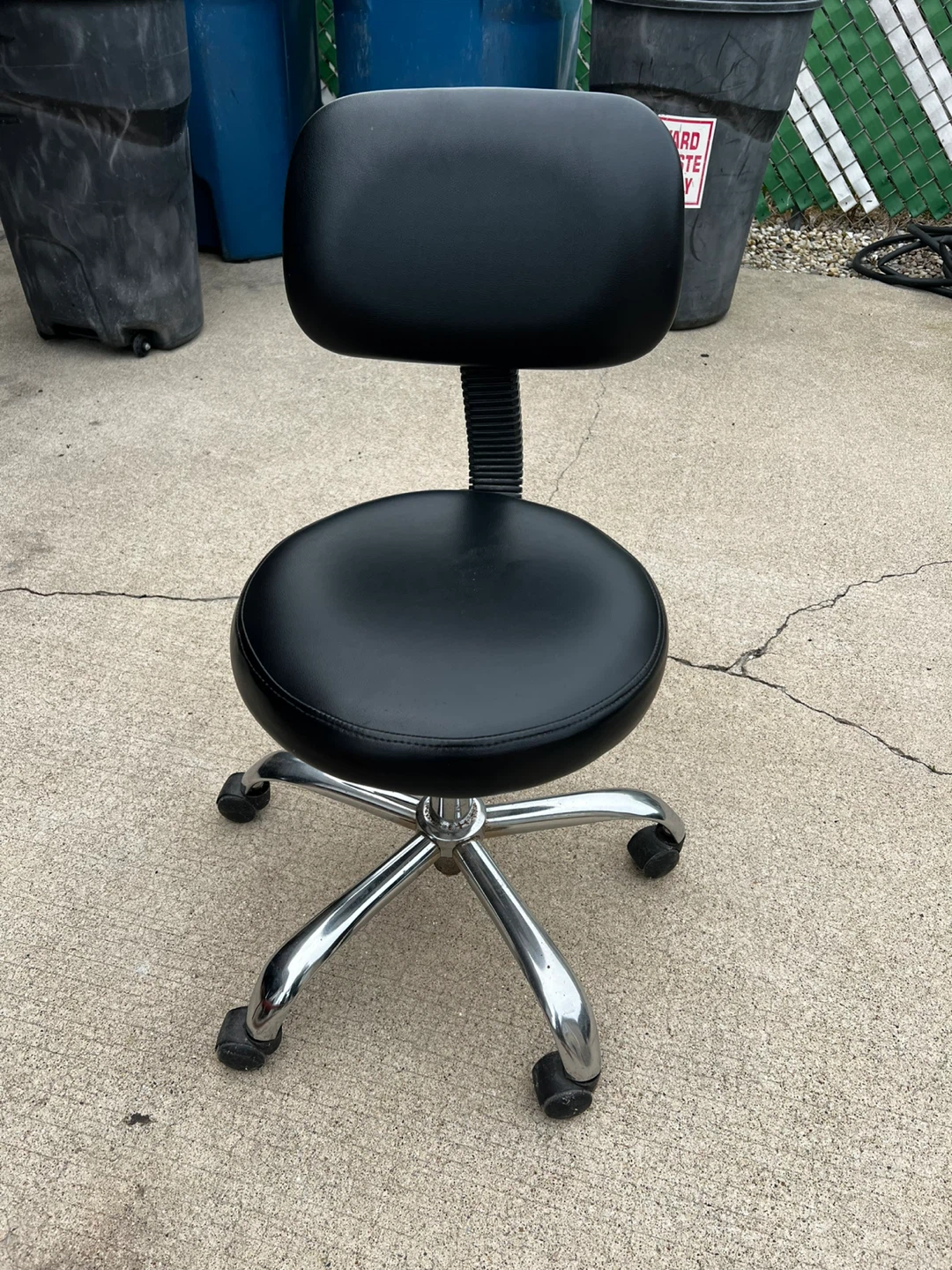 Black Office Drafting Stool