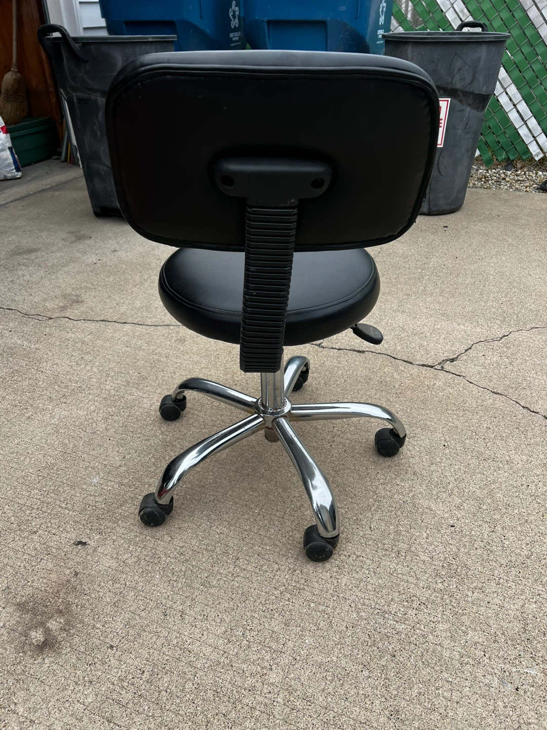 Black Office Drafting Stool - photo 2