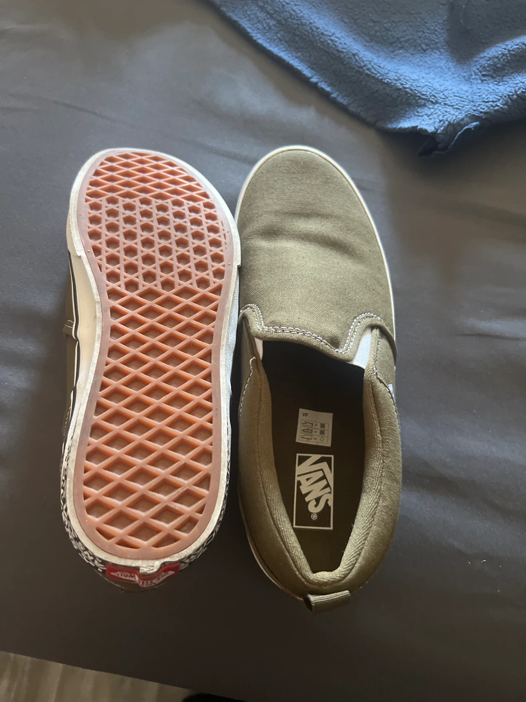 Vans Youth Slip-On Shoes - Green - Size 6 - photo 2
