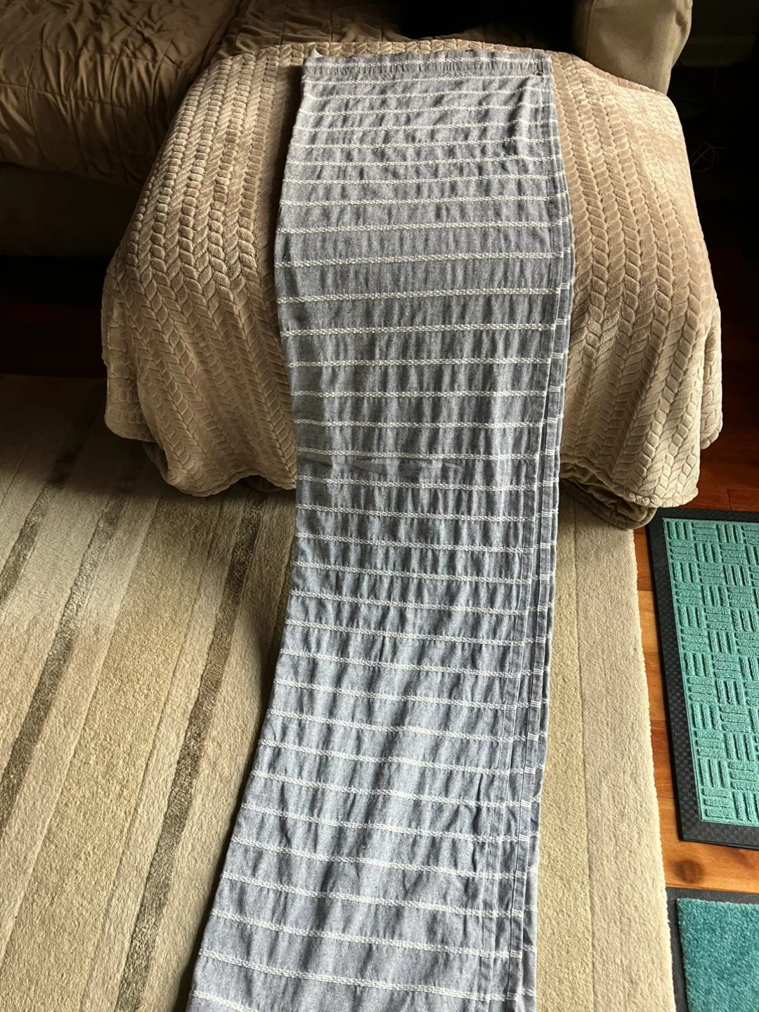 Badgley Mischka Fabric Shower Curtain