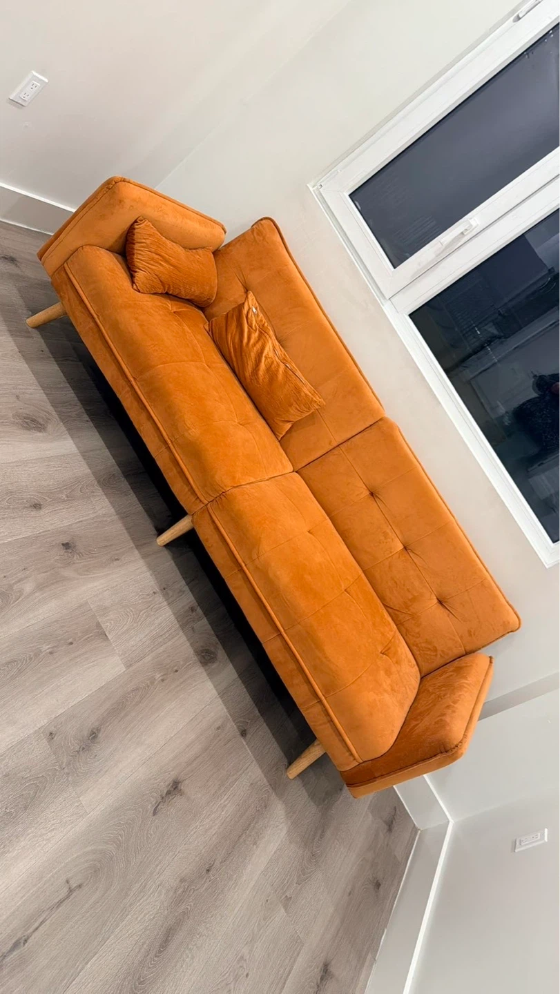 Orange Futon Sofa