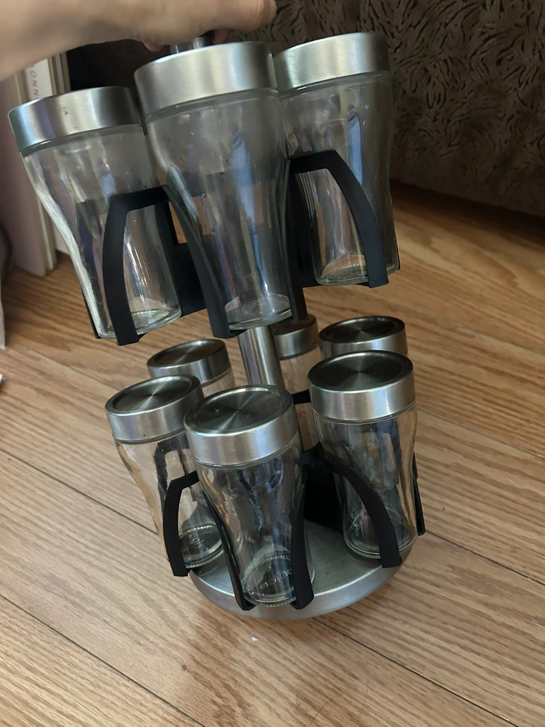 Spice Rack with 12 Glass Jars - photo 3