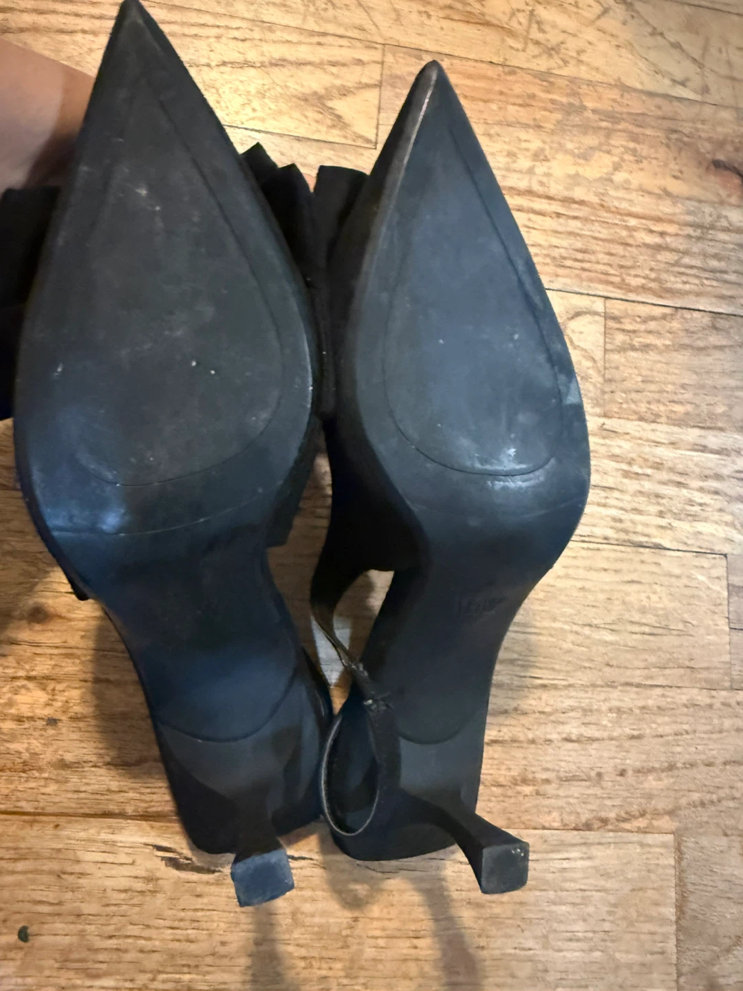 Zara Black Suede Bow Heels - photo 2