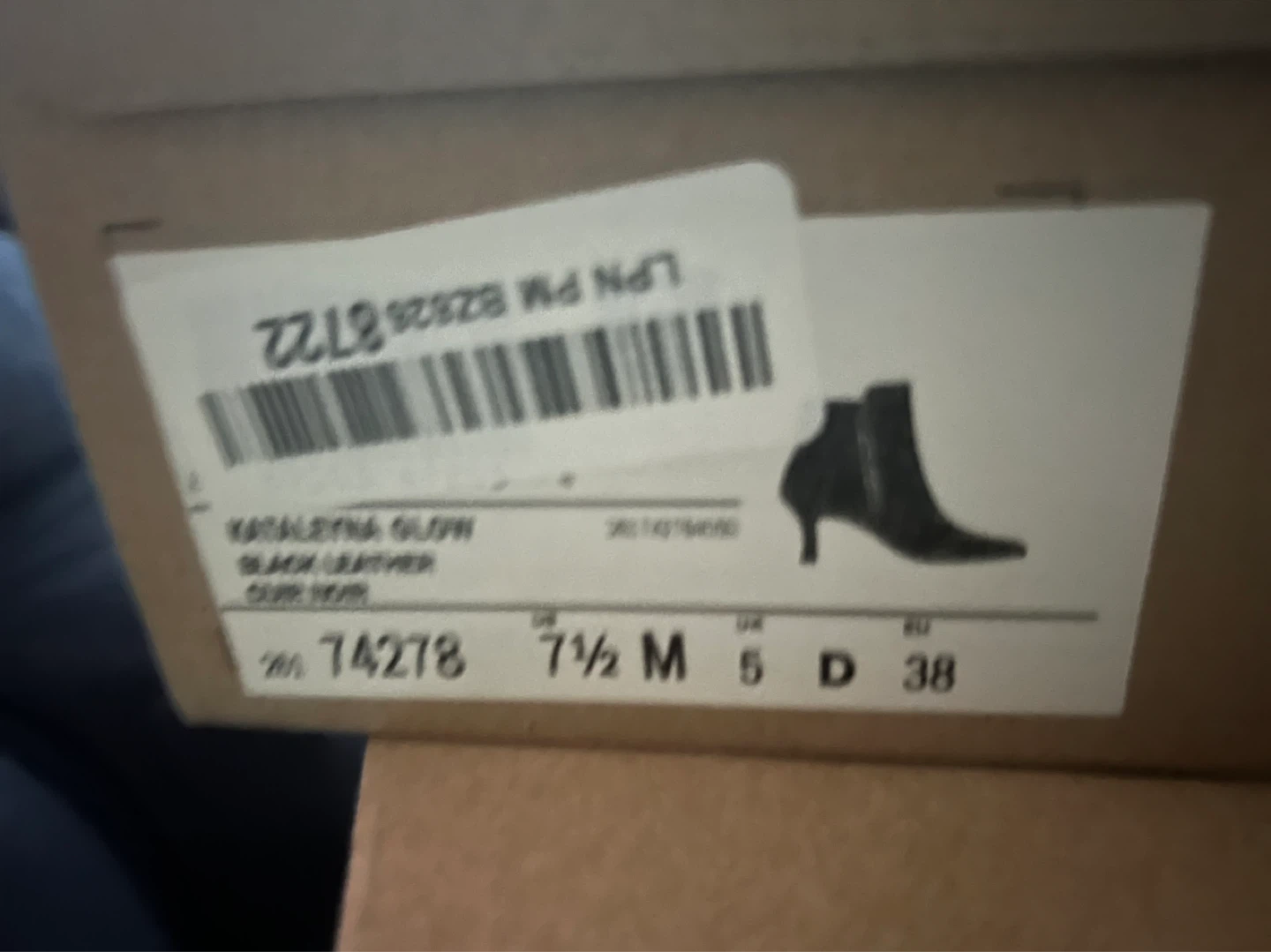 Clarks Katalyna Glow Black Leather Ankle Boots