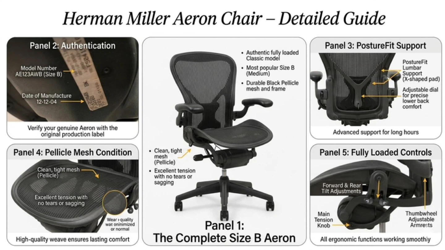 Herman Miller Aeron Chair - Size B - photo 2