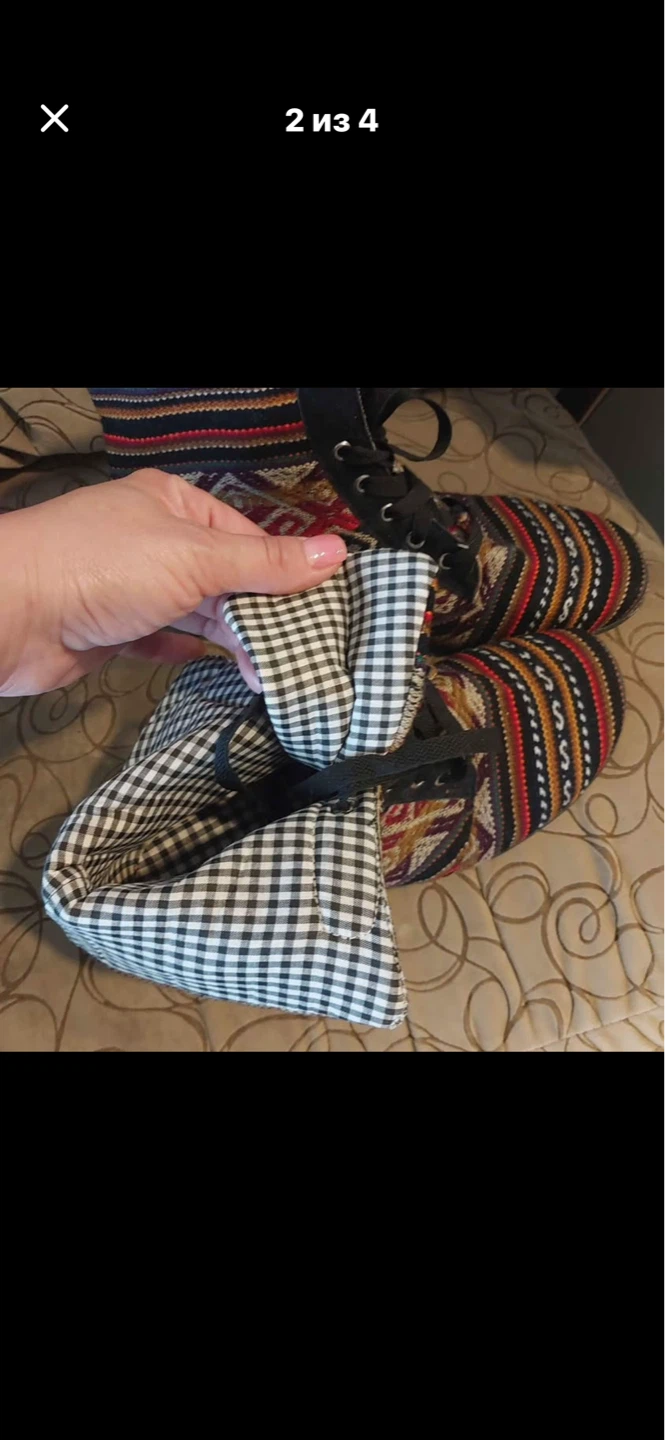 Boots with woven pattern - photo 2