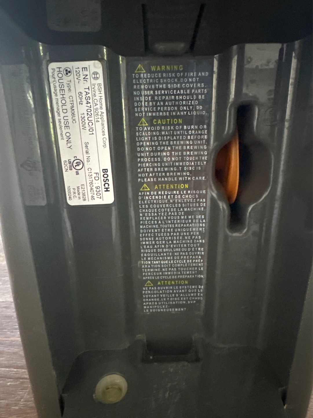 Bosch Tassimo Coffee Machine - photo 3