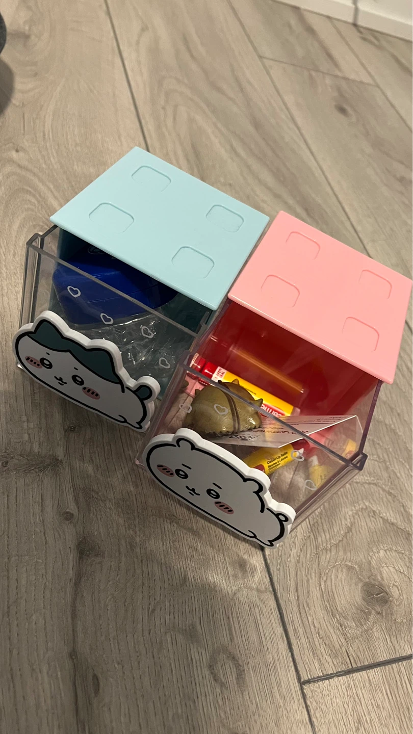 Chiikawa and hachiware - Cute Storage Containers - Pink and Blue - photo 2