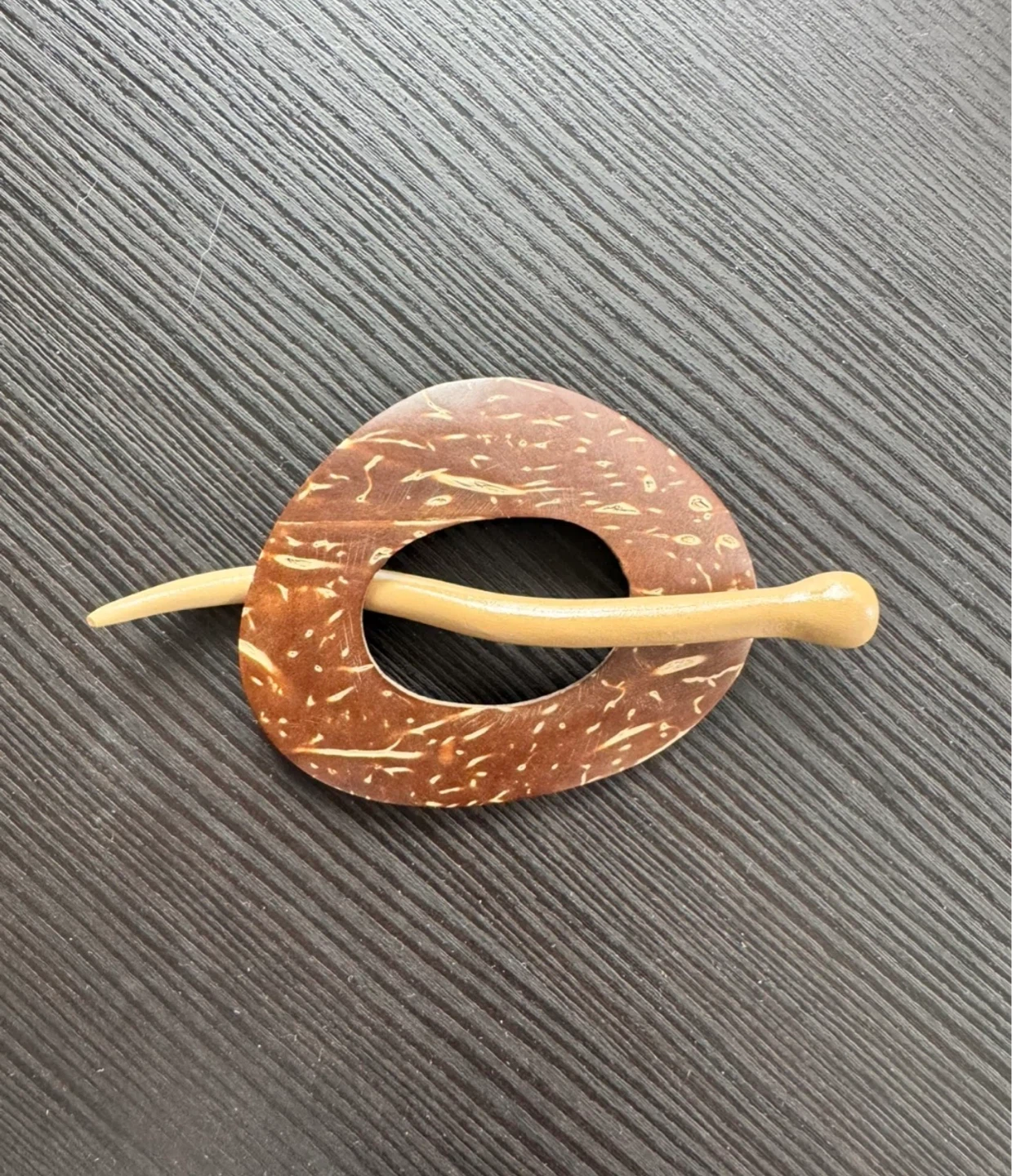 Wooden Shawl Pin - photo 2