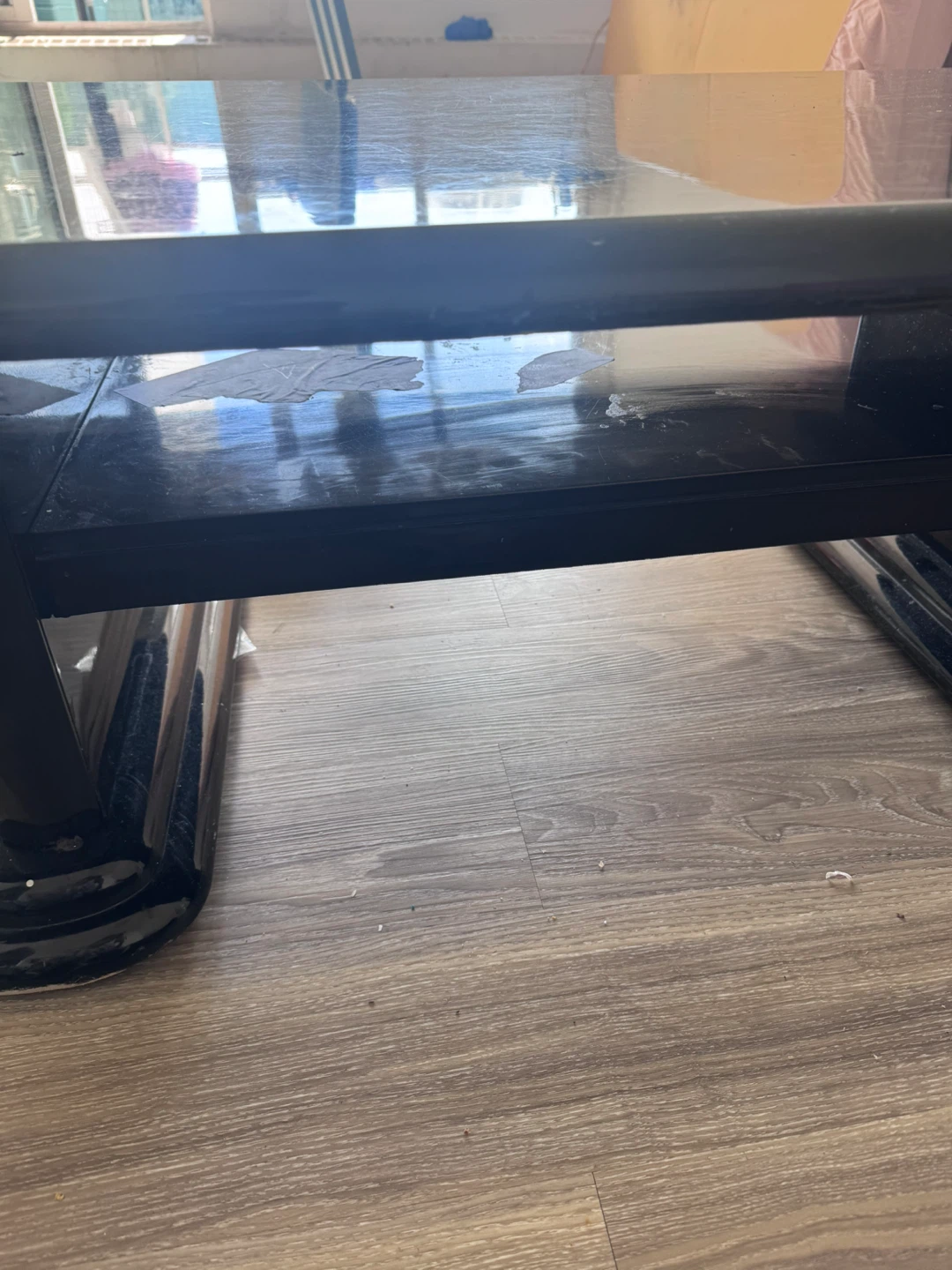 Black Coffee Table with Faux Marble Top - photo 3