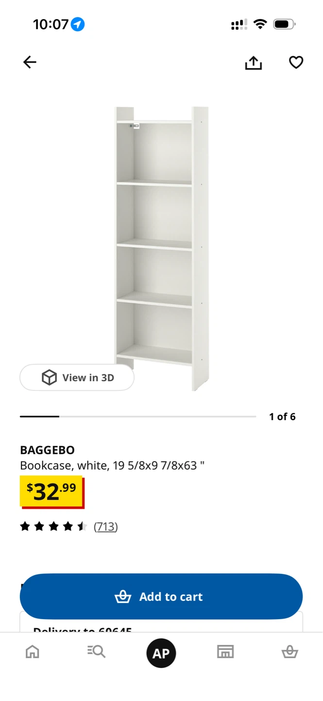 IKEA BAGGEBO White Bookcase