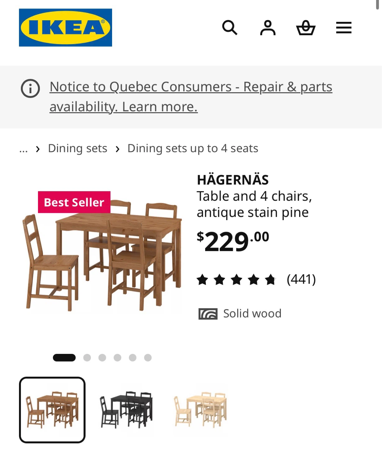 IKEA HÄGERNÄS Table and 4 Chairs - photo 2