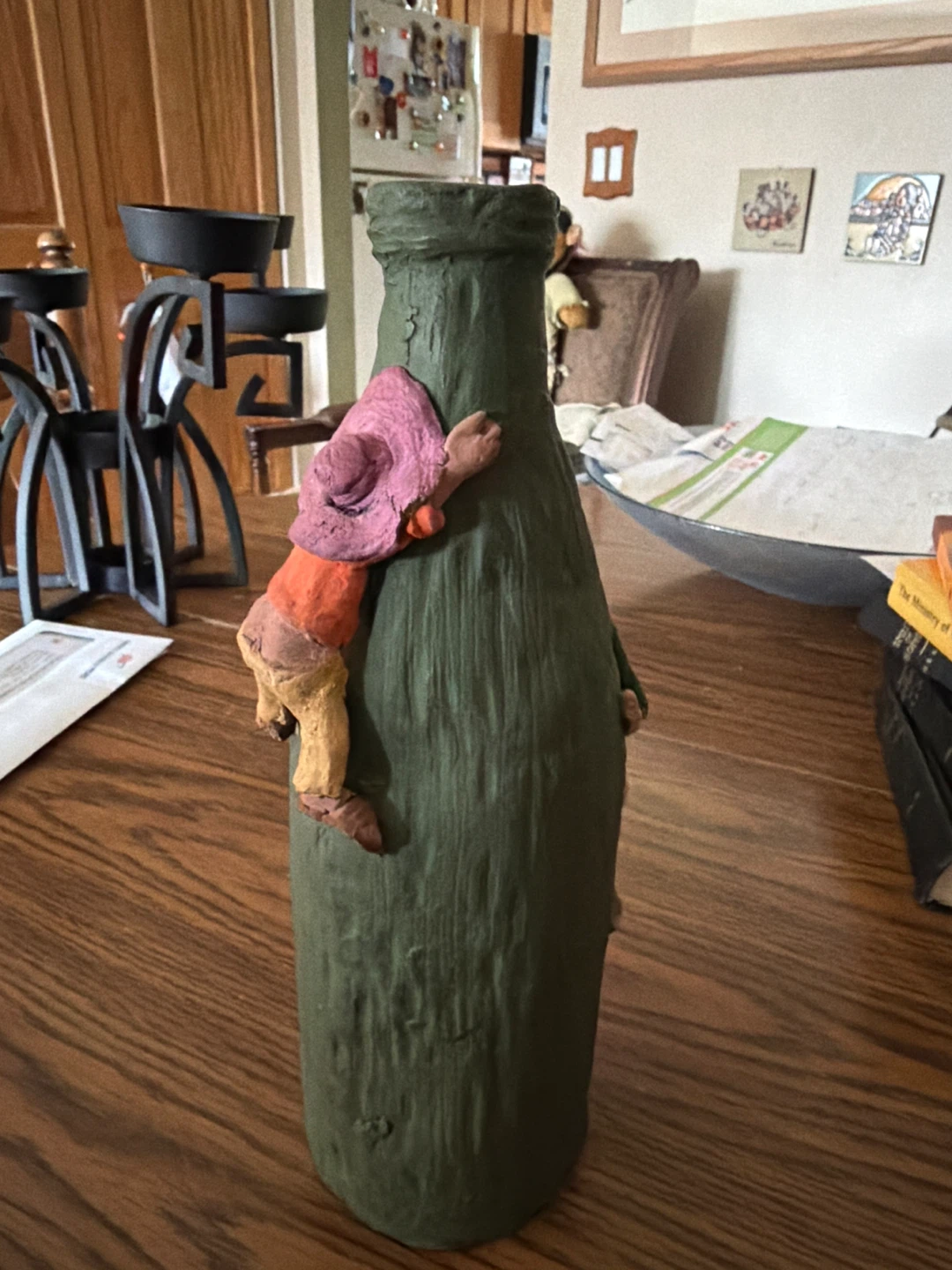 Decorative Green Bottle Figurine - photo 2