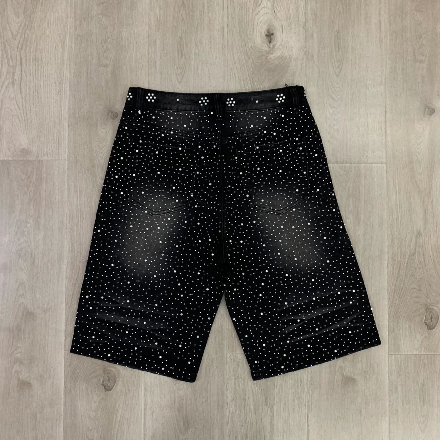 Vale Sports Division Rhinestone Denim Shorts 32 - photo 2