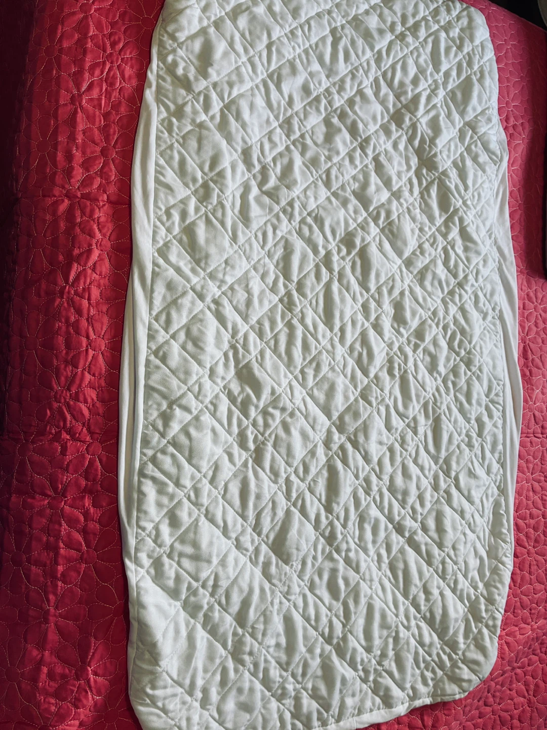 Crib size White Quilted Mattress Protector