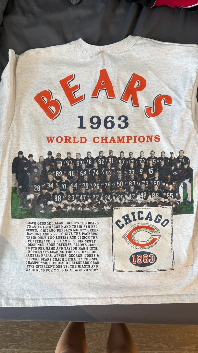 Chicago Bears 1963 World Champions T-Shirt - photo 4