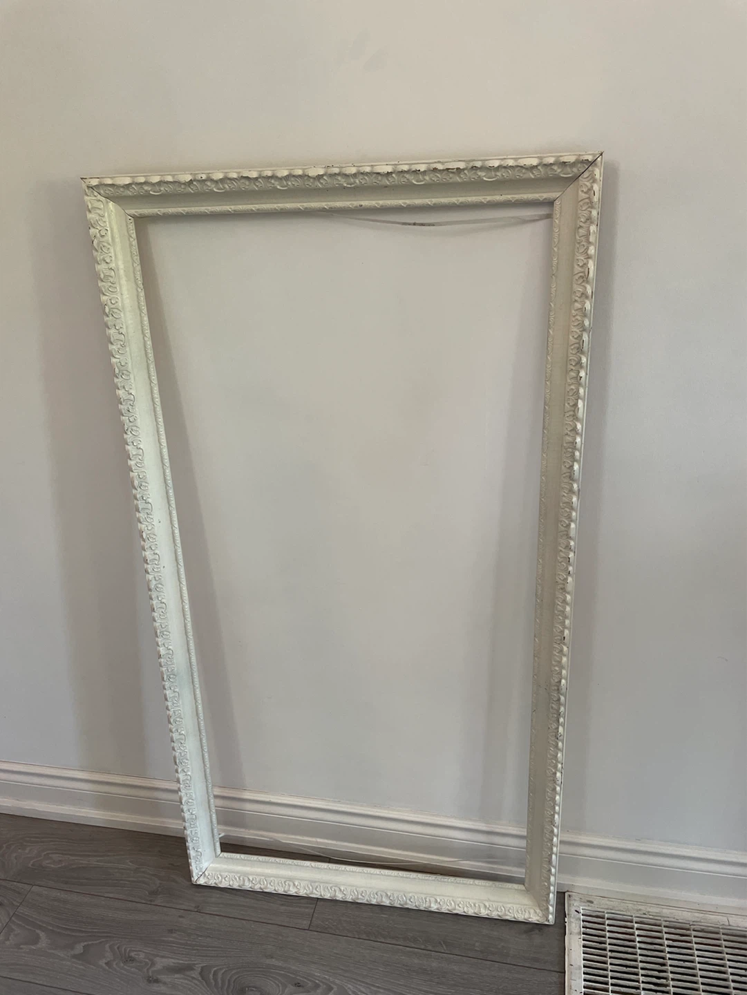 White Ornate wood Picture Frame